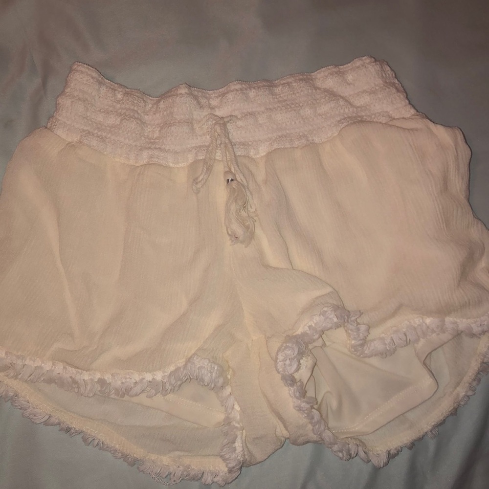 White flowy shorts